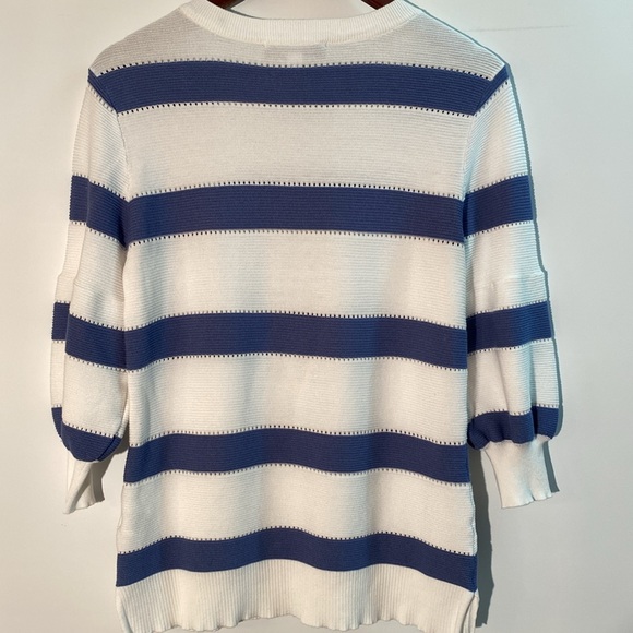 Hilary Radley - striped knit sweater. Size M - Picture 2 of 11